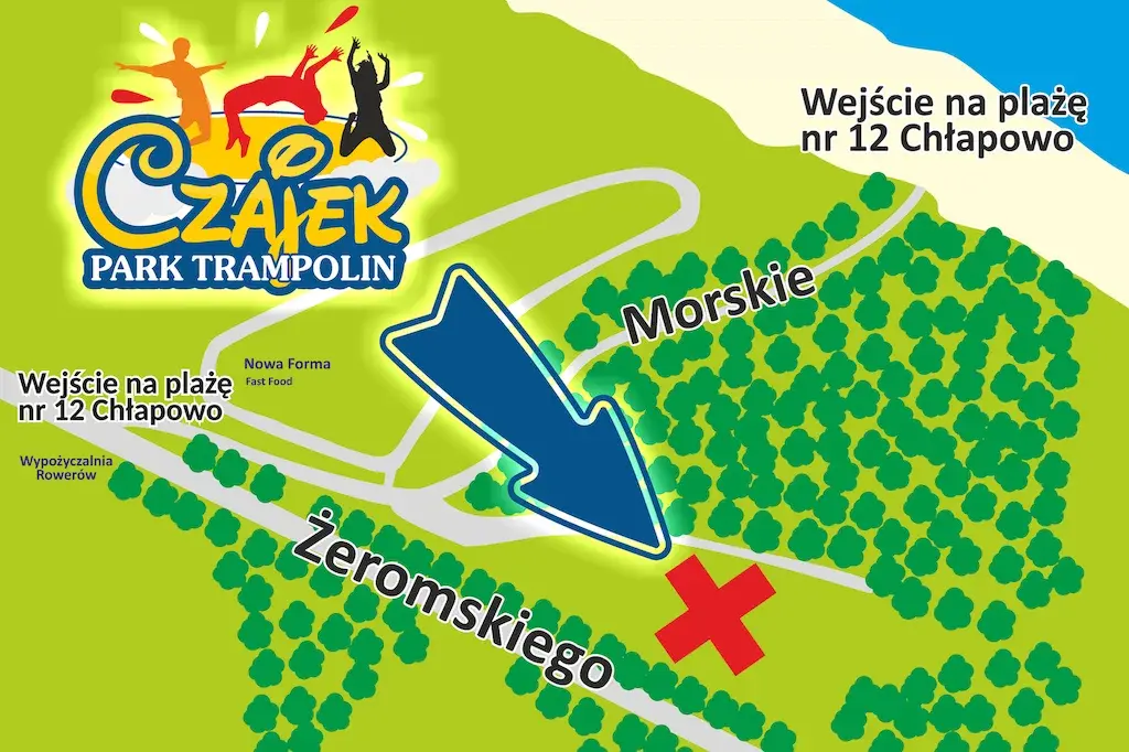 Mapa dojazdu — Park Czajek, Żeromskiego 79, Władysławowo